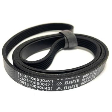 Imagem de Cinto para máquina de lavar roupa 6PJE1274 6EPJ1274 Substituição para cinto de tambor Midea Little Swan 6PJ1274 Cinto de máquina de lavar 6PJE1274 Cinto de secadora