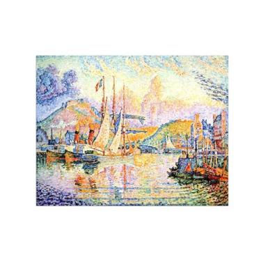 Imagem de Paul Signac Famosas Pinturas-Impressas em Tela-Cidade-Moderno Pôster Decoração Sala de Estar e Quarto 60x80cm24x31in Sem Moldura
