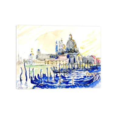 Imagem de Paul Signac Famosas Pinturas-Impressas em Tela-Veneza 2-Moderno Pôster Decoração Sala de Estar e Quarto 20x25cm8x10in Tela Embrulhada