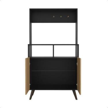 Imagem de Aparador Sala De Estar Buffet Cantinho Do Café Armário 2 Portas Pratel