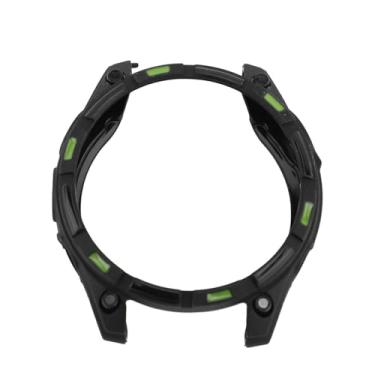 Imagem de Caso da caixa de assistir Anti Scratch Scratch TPU Protetive Watch Case Meia cobertura Tampa de pára -choques para Fenix 8 Smartwatch Premium Material Resistente a choques Durável (Verde preto)