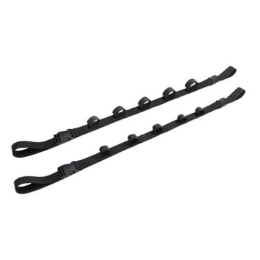 Imagem de rockible 2x Suportes para varas de pescar para carro, capacidade para 5 varas, suporte para varas de pesca, suporte para carroças