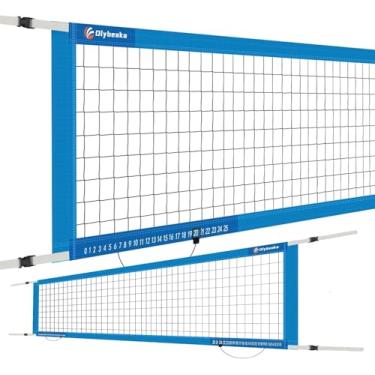 Imagem de Rede de voleibol de piscina de reposição anti-UV reforçada apenas com grampos de pontuação, rede de 4,5 m - fácil configuração e longa duração (rede de vôlei de piscina com LED)