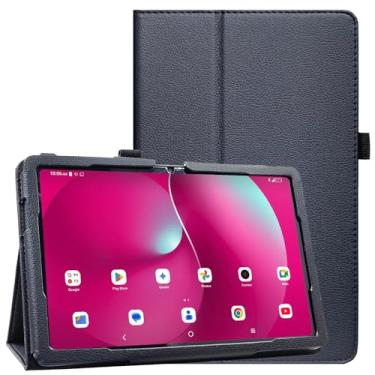 Imagem de DMLuna Capa para T-Mobile Revvl Tab 2 25.7 cm (modelo: 9185W, versão 2025), capa de couro PU premium com suporte (não serve para REVVL TAB 5G 26.3 cm 2023), preta