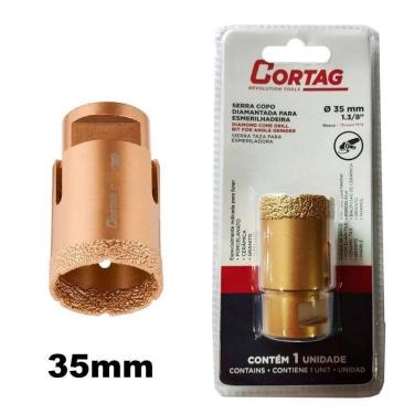 Imagem de Serra Copo Diamantada 35Mm Para Esmerilhadeira Com Rosca M14