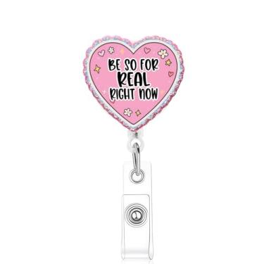 Imagem de Be So for Real Right Now Molinete retrátil para crachá, suporte de crachá engraçado com clipe jacaré, presentes para estudantes de enfermagem RN LPN CNA MA trabalhador médico professor médico crachá