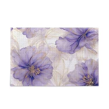 Imagem de WELLDAY Quebra-cabeça flores modernas 1000 peças grande jogo de arte para adultos adolescentes