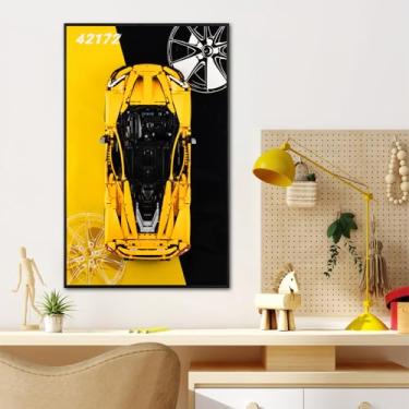 Imagem de BrickSoul Display Wallboard Compatible with Technic McLaren P1 Hypercar 42172 Race Car Model Building Kit, Adult Collectibles for Car Wall Mount Display Lovers, Only Frame(31.5x19.7in)
