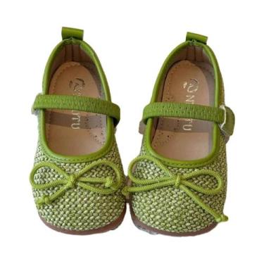 Imagem de Sapatos Casuais Para Meninas Bebê Com Laço Redondo, Leves E Confortáve