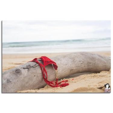 Imagem de Impressão em tela suicida praia areia meninas pôster arte de parede para casa 1 peça decorações não ramed 30,5 x 20,3 cm