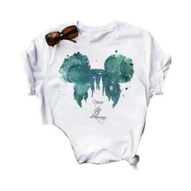 Imagem de Camiseta Feminina Engraçada Com Estampa Do Mickey Mouse, Camiseta De A