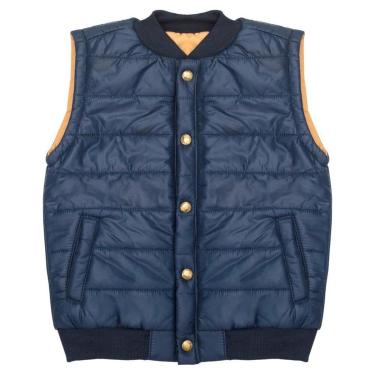 Imagem de Colete Infantil Look Jeans Puff Marinho - 02 - AZUL-Masculino