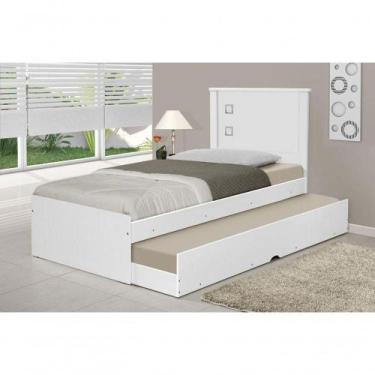 Imagem de Cama De Solteiro Bibox Barcelona Branco - Tebarrot - TEBARROT MÓVEIS