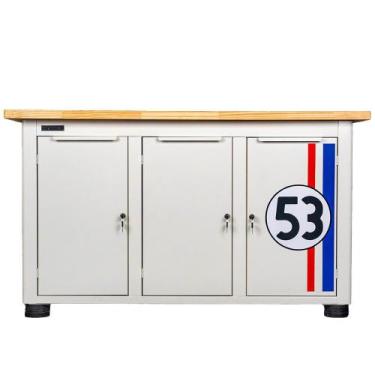Imagem de Bancada fechada com 3 portas Retrô 53 - RLL-203 (Branco) - Rotterman, 