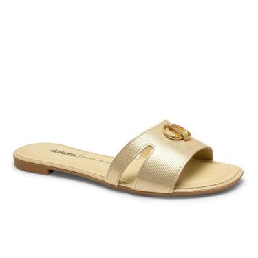 Imagem de Chinelo Slide Rasteira Dakota Metalizada Y9941, Champagne 0001, 35
