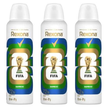 Imagem de Kit 3 Desodorantes Rexona Bamboo 150ml 72hrs de Proteção Antiranspiran