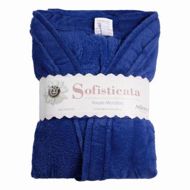 Imagem de Roupão Microfibra Sofisticata Premium Indigo G