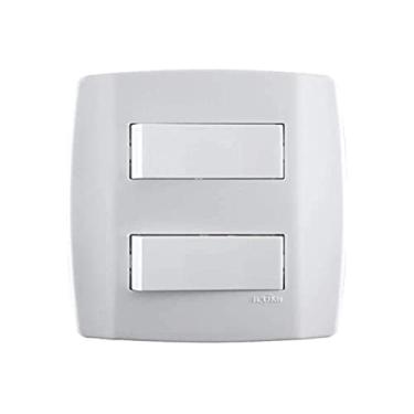 Imagem de Interruptor 2 Teclas Simples 10A 250V Slim Ilumi