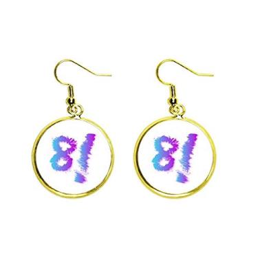 Imagem de Brinco feminino com pingente de orelha Number Eight Sighs Madness, Metal