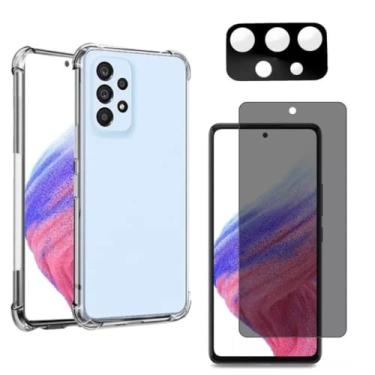 Imagem de Capa Capinha Para Galaxy A53 5G + Película Privacidade 3D + Película de Câmera - (Hard Glass Store)