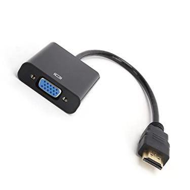 Imagem de Cabo adaptador VGA, adaptador de interface multimídia HD com interface de para casa para loja de vídeo (preto)