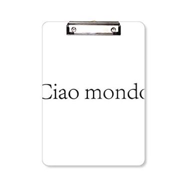 Imagem de Hello World Prancheta Italiana para escrever placa A4