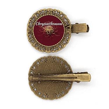 Imagem de Presilha de cabelo com flor de crisântemos lindamente grampo de cabelo