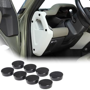 Imagem de Capa protetora de parafuso de porta de carro de liga para Land Rover Defender 2020-2024 Capa protetora de parafuso lateral do console de engrenagens, tampa protetora de parafuso de porta traseira