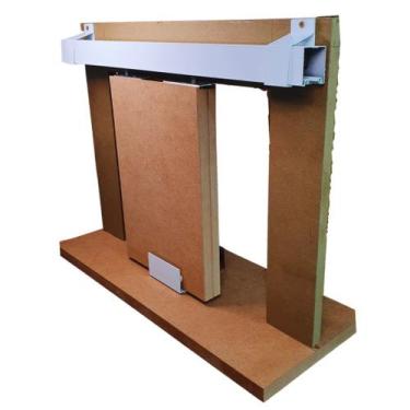 Imagem de Kit p/ Porta Correr Trilho Alumínio 35x35 1,60m Branco - RDA-4 - KT-70