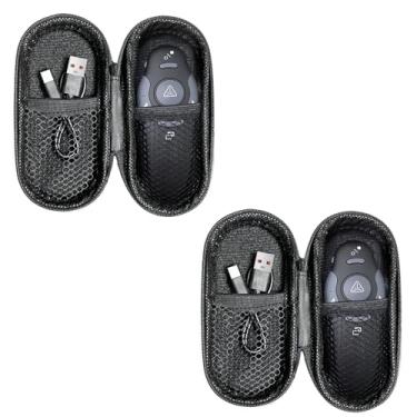 Imagem de [2 unidades] Clicker de apresentação com 2 estojos Armazenamento: PowerPoint Wireless Presenter Remoto: USB Tipo C Recarregável Red Laser Pointer Clickers Projeto de Computador Mac PPT Slideshow