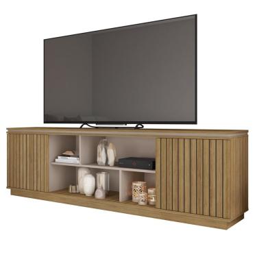 Imagem de Rack Para Sala Bancada De Tv 75 Pol 180cm Simetria Mel/cacao - Caemmun
