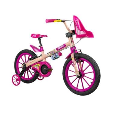 Imagem de Bicicleta Infantil Aro 16" Barbie Mattel Nathor - 101360160000