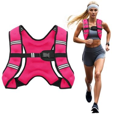 Imagem de Poudee Colete pesado, colete de peso de 3,6 kg para homens e mulheres, colete de peso corporal ajustável com faixa refletiva para treinamento de força, corrida, treino, corrida, caminhada - 3,6 kg