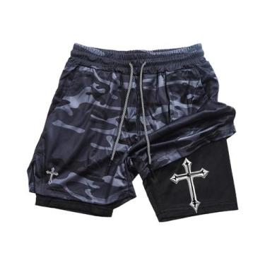 Imagem de Bermudas Masculinas Respiráveis De Verão Para Esportes E Fitness, Esti