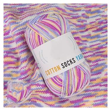 Imagem de HHHJQFAAT Fios para tricô para tricô fio de leite fio de crochê indefinido fio de tricô arco-íris (cor: B, tamanho: tamanho único) (um tamanho) (um tamanho)