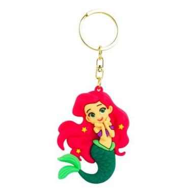Imagem de Chaveiro Silicone Princesa Ariel Pequena Sereia 6.5cm - Disney