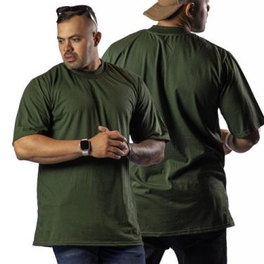 Imagem de Camiseta Oversized Masculina Camiseta Algodão Fio 30.1 Lisa - RM Fabri