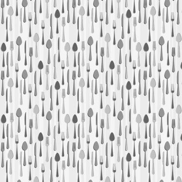 Imagem de Papel De Parede Talheres Faca Garfo Colher Cozinha Adesivo