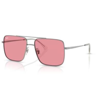 Imagem de Óculos de Sol Ray-Ban 0RB3758 Ari  Metal lente Grande Colorida, Chumbo