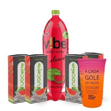 Imagem de Kit Energético Vibe Melancia 2L com Água de Coco e Copo - Armazm WEB