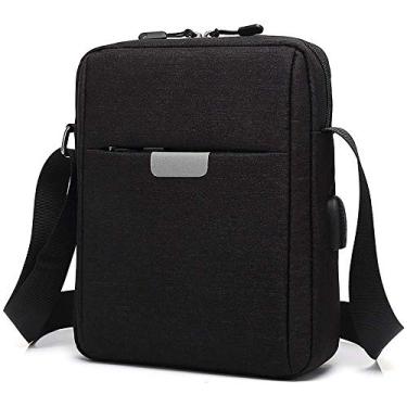 Imagem de Bolsa de ombro durável para homens e mulheres, bolsa para laptop para tablet de 10 polegadas, adequada para negócios, passeios de um dia, bolsa de ombro para homem com itens pequenos ao ar livre
