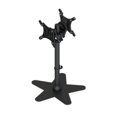 Imagem de Suporte de mesa para dois monitores com rotação para mesa de aço carbo