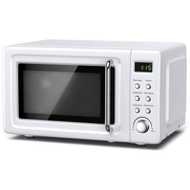 Imagem de Micro Ondas Retrô de Bancada com 8 Configurações 700W, 110v, SIMOE AMSE171MOWT, Branco