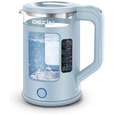 Imagem de Chaleira Elétrica 1.5L, com Desligamento Automático, 800W, 110v, DEZIN DZ350, Azul