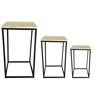 Imagem de Trio De Mesa Desmontável Para Festa Eventos Decorativa(Preto)