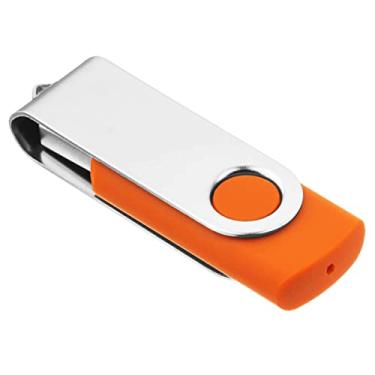 Imagem de Pen drive USB de 1 GB, 1 peça, pen drive EASTBULL USB 2.0, pendrive giratório, pen drive de metal (laranja)