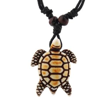 Imagem de Scddboy Colar com pingente de tartaruga marinha havaiana para mulheres e homens – cordão ajustável para surfista