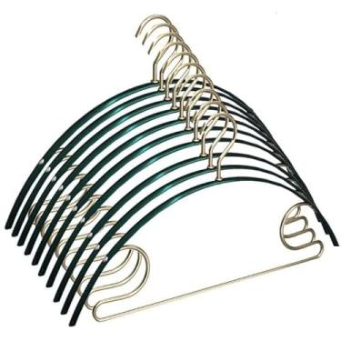 Imagem de Cabides de liga de alumínio para adultos, 10 unidades, cabides para todos os tipos de roupas, antiderrapantes (cor: A) (B)