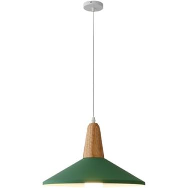 Imagem de Luzes Pendentes Simples Modernas Design De Moda Com Lâmpada Suspensa De Madeira Lustre De Teto Criativo Elegante Luminária De Personalidade Nórdica Restaut Sala De Jantar Quarto, Green