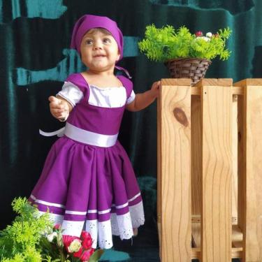 Imagem de Vestido infantil Masha luxo com rendas e capuz - Princesa Urbana, 3/4